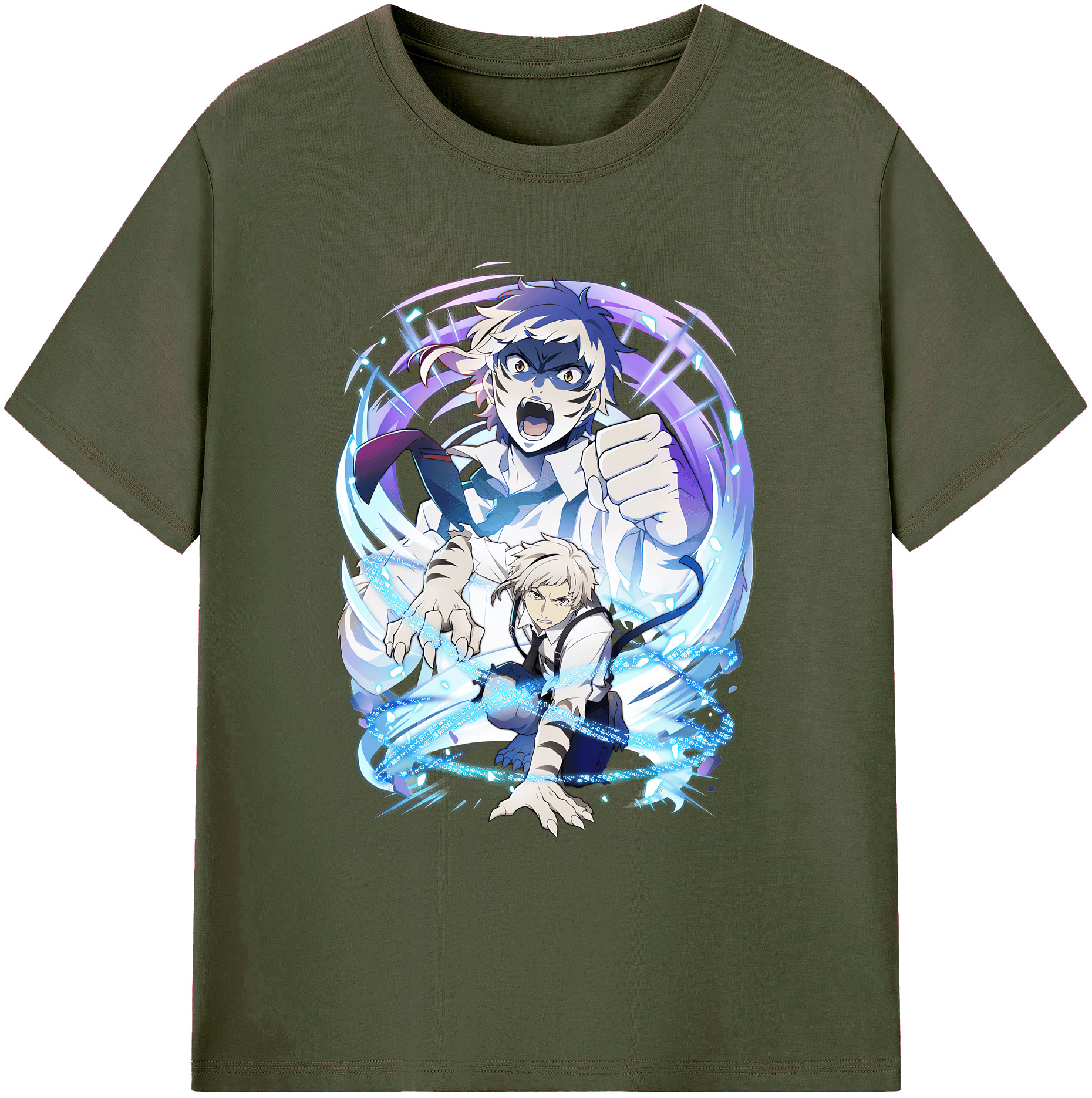 （画像用） 文豪ストレイドッグス Bungo Stray Dogs 綿100％ メンズ半袖Tシャツ｜肌触りやわらか＆通気性